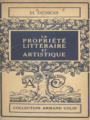 cover image of La propriété littéraire et artistique